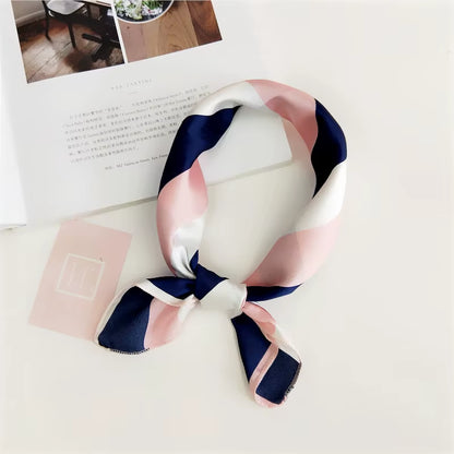 Hair Scarf Tie Animal Print Luxury Satin Small/Square/Silk/Neck/Ring/Scarf Winter Head Scarf for Wome Neckerchief Fashion 2020