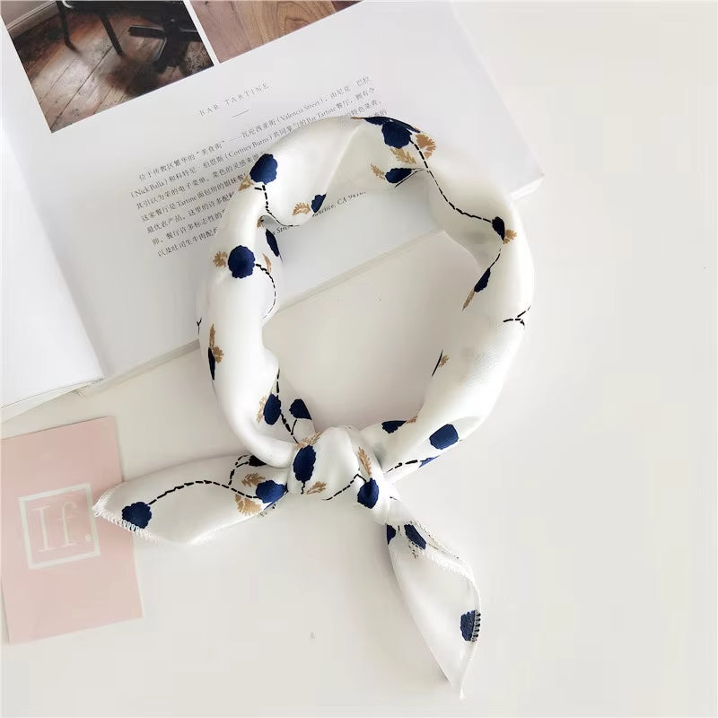 Hair Scarf Tie Animal Print Luxury Satin Small/Square/Silk/Neck/Ring/Scarf Winter Head Scarf for Wome Neckerchief Fashion 2020