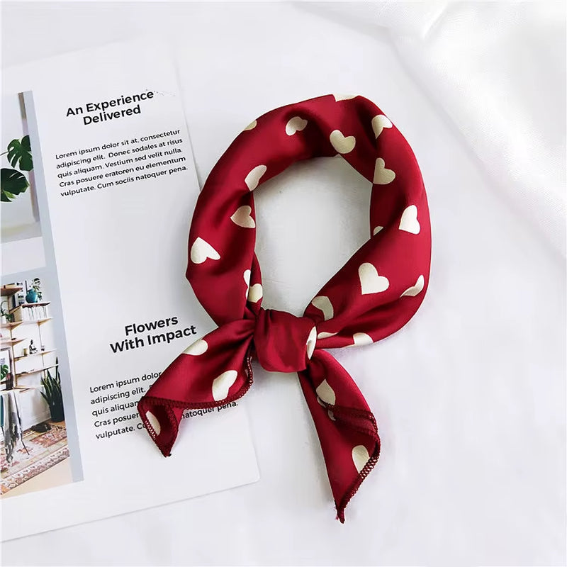 Hair Scarf Tie Animal Print Luxury Satin Small/Square/Silk/Neck/Ring/Scarf Winter Head Scarf for Wome Neckerchief Fashion 2020