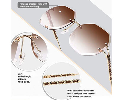 Oversized Sunglasses for Women Trendy Fashion Polarized UV400 Ladies Shades